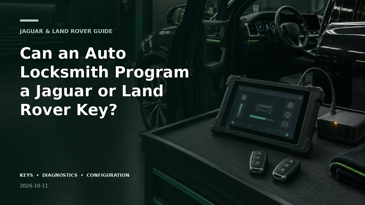 Can an Auto Locksmith Program a Jaguar or Land Rover Key? - Jaguar and Land Rover specialist guide