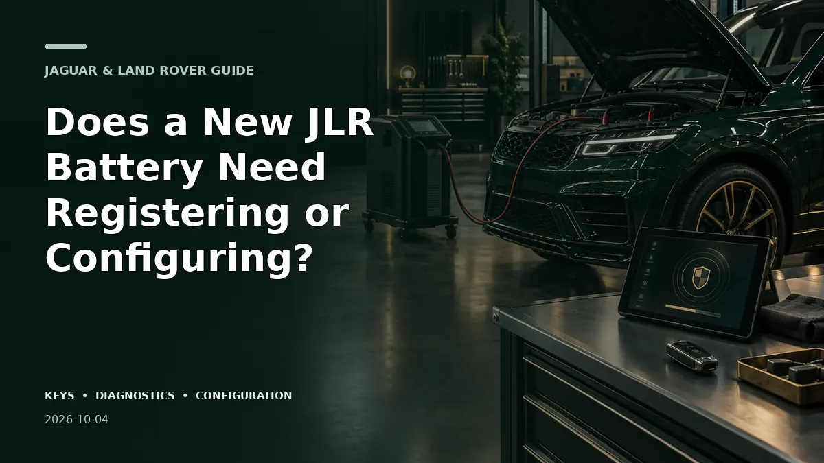 Does a New JLR Battery Need Registering or Configuring? - Jaguar and Land Rover specialist guide