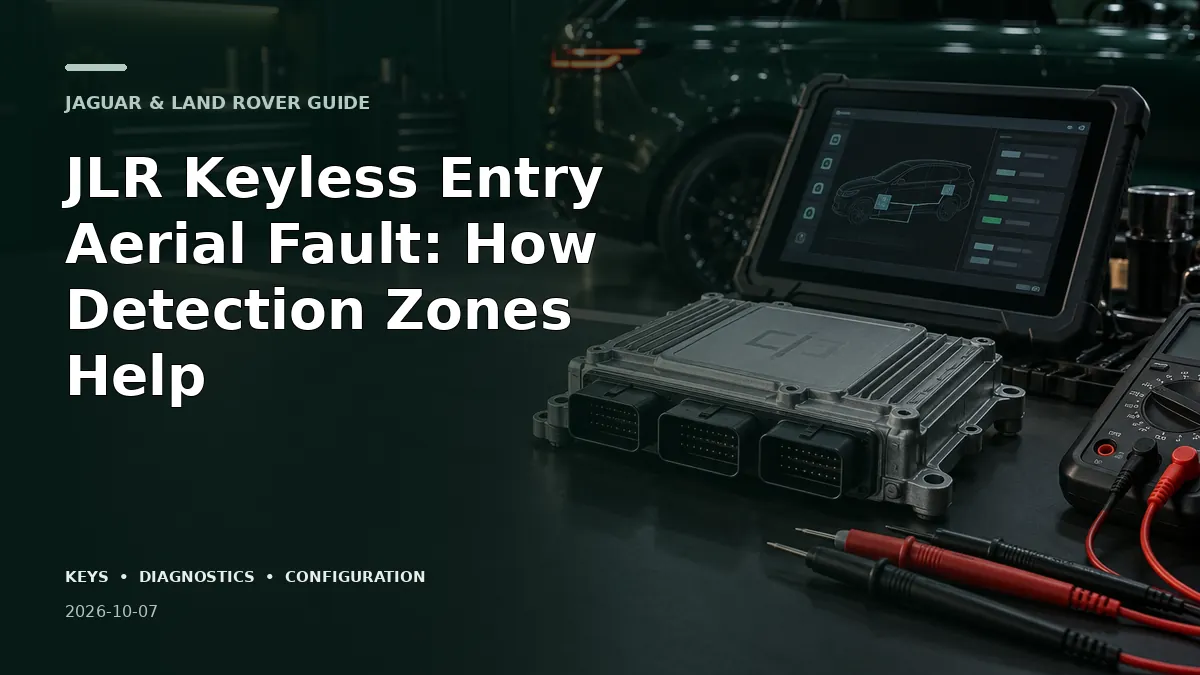 JLR Keyless Entry Aerial Fault: How Detection Zones Help - Jaguar and Land Rover specialist guide