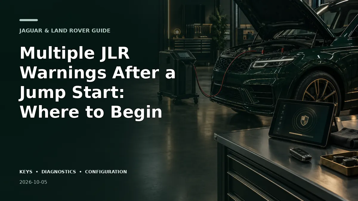 Multiple JLR Warnings After a Jump Start: Where to Begin - Jaguar and Land Rover specialist guide